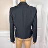 Calvin Klein Polyester Rayon Pant 8P Suit 10P Charcoal Striped Lined Career 2PC
