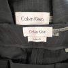 Calvin Klein Polyester Rayon Pant 8P Suit 10P Charcoal Striped Lined Career 2PC