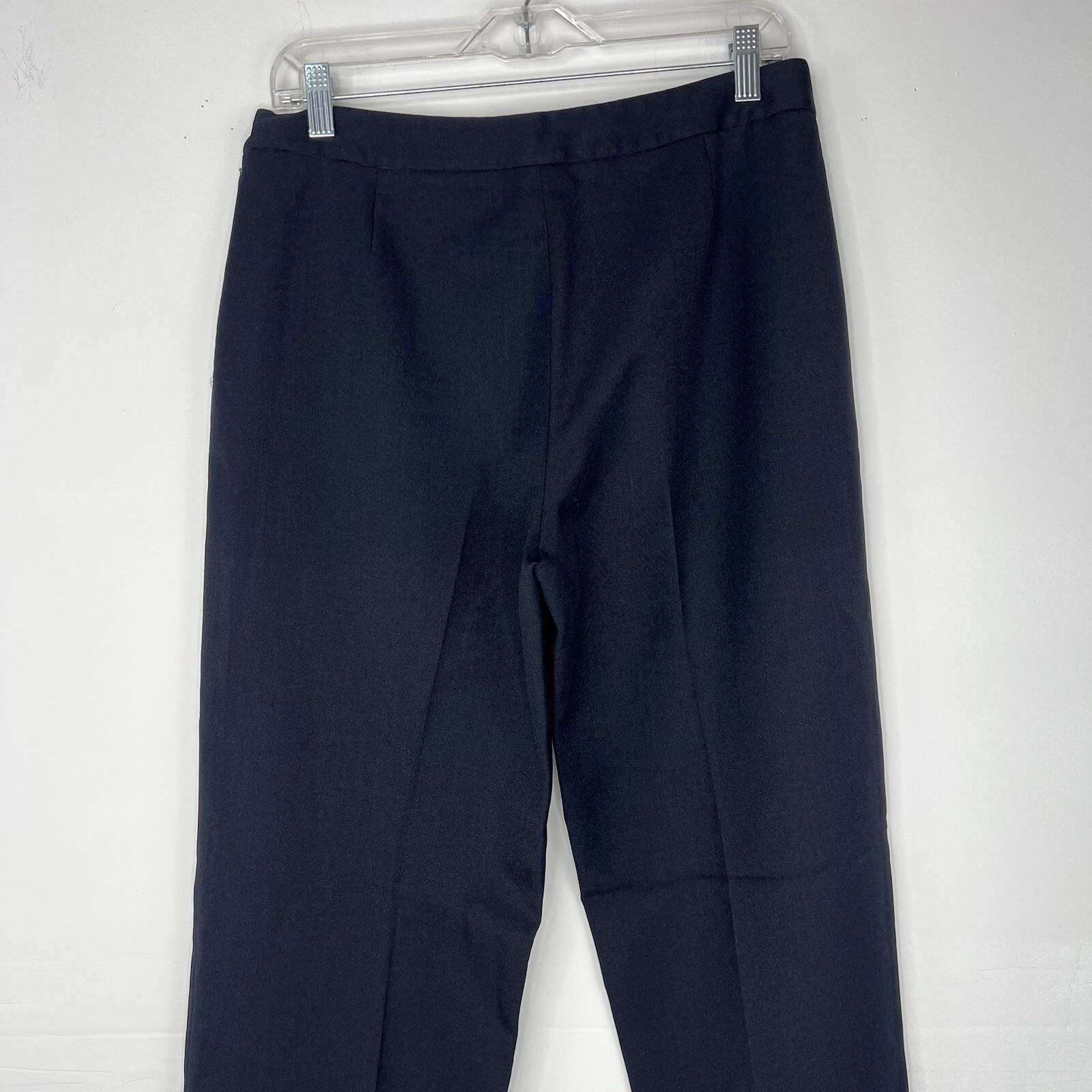 Le Suit Women Polyester Pant Suit Size 8 Navy Blue Lined Business Career 2PC