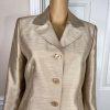 10-6602.jpg Collections For Le Suit Polyester Rayon Blazer Suit Size 6 Beige Gold Lined