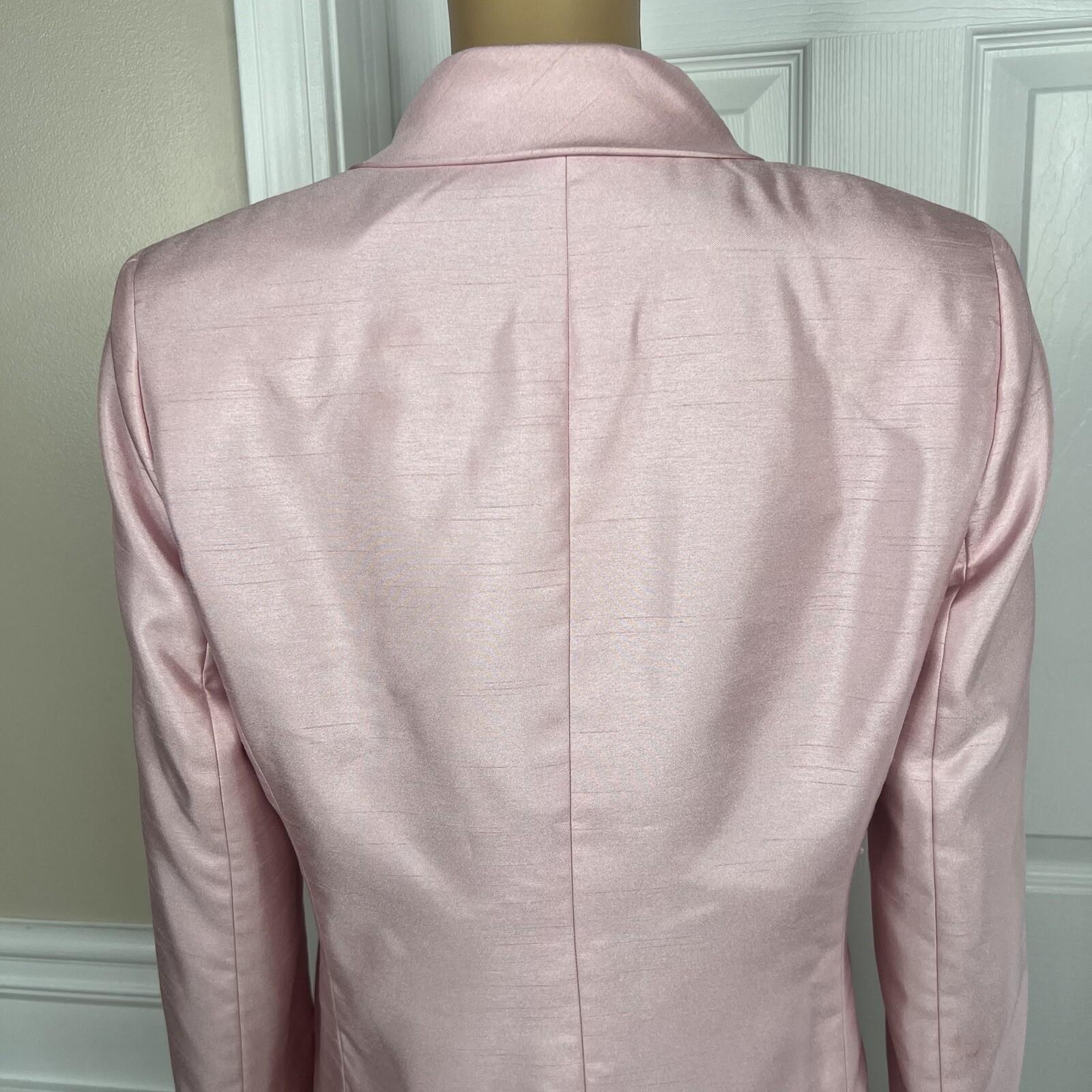 Le Suit Women Polyester Blazer Size 8 Pink Wrap Shawl Collar Lined 1 Piece