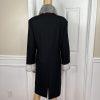 Terry Lewis Wool Viscose Black Pant Suit Size M Removable Collar Pockets 2PC New