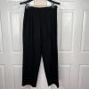 Terry Lewis Wool Viscose Black Pant Suit Size M Removable Collar Pockets 2PC New