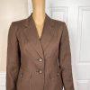 Kasper Women Linen Rayon Skirt Size 2P Suit Size 4P Brown Lined Flared 2 Piece