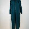 Savage X Fenty Jumpsuit M Green Showgirl Hooded Half Zip Coverall Oversized