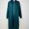 Savage X Fenty Jumpsuit M Green Showgirl Hooded Half Zip Coverall Oversized