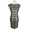 GUESS Women Black Gold Sequin Sleeveless Collarless Stretch Lined Dress Size M