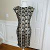 GUESS Women Black Gold Sequin Sleeveless Collarless Stretch Lined Dress Size M