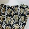 GUESS Women Black Gold Sequin Sleeveless Collarless Stretch Lined Dress Size M