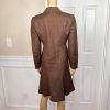 Kasper Women Linen Rayon Skirt Size 2P Suit Size 4P Brown Lined Flared 2 Piece