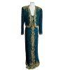 TAN CCHO Women 2PC Green Beaded Silk Lined Collarless Dress Suit Size XL