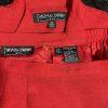 Kasper & Company ASL VTG Polyester Skirt Suit 10P Red Stand Up Collar Timeless