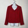 Kasper Polyester Skirt Suit Size 16P Red Shawl Collar Lined 2PC Timeless Career