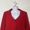 Kasper Polyester Skirt Suit Size 16P Red Shawl Collar Lined 2PC Timeless Career