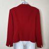 Kasper Polyester Skirt Suit Size 16P Red Shawl Collar Lined 2PC Timeless Career