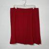 Kasper Polyester Skirt Suit Size 16P Red Shawl Collar Lined 2PC Timeless Career