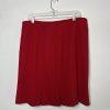 Kasper Polyester Skirt Suit Size 16P Red Shawl Collar Lined 2PC Timeless Career