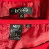 Kasper Polyester Skirt Suit Size 16P Red Shawl Collar Lined 2PC Timeless Career