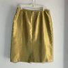 Suit Studio Polyester Blend Skirt Suit 16 Gold Green Metallic Cocktail Pockets