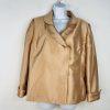 Le Suit Polyester Skirt Suit 16 Golden Beige Metallic Shawl Collar Cocktail 2PC