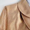 Le Suit Polyester Skirt Suit 16 Golden Beige Metallic Shawl Collar Cocktail 2PC