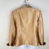 Le Suit Polyester Skirt Suit 16 Golden Beige Metallic Shawl Collar Cocktail 2PC