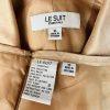 Le Suit Polyester Skirt Suit 16 Golden Beige Metallic Shawl Collar Cocktail 2PC