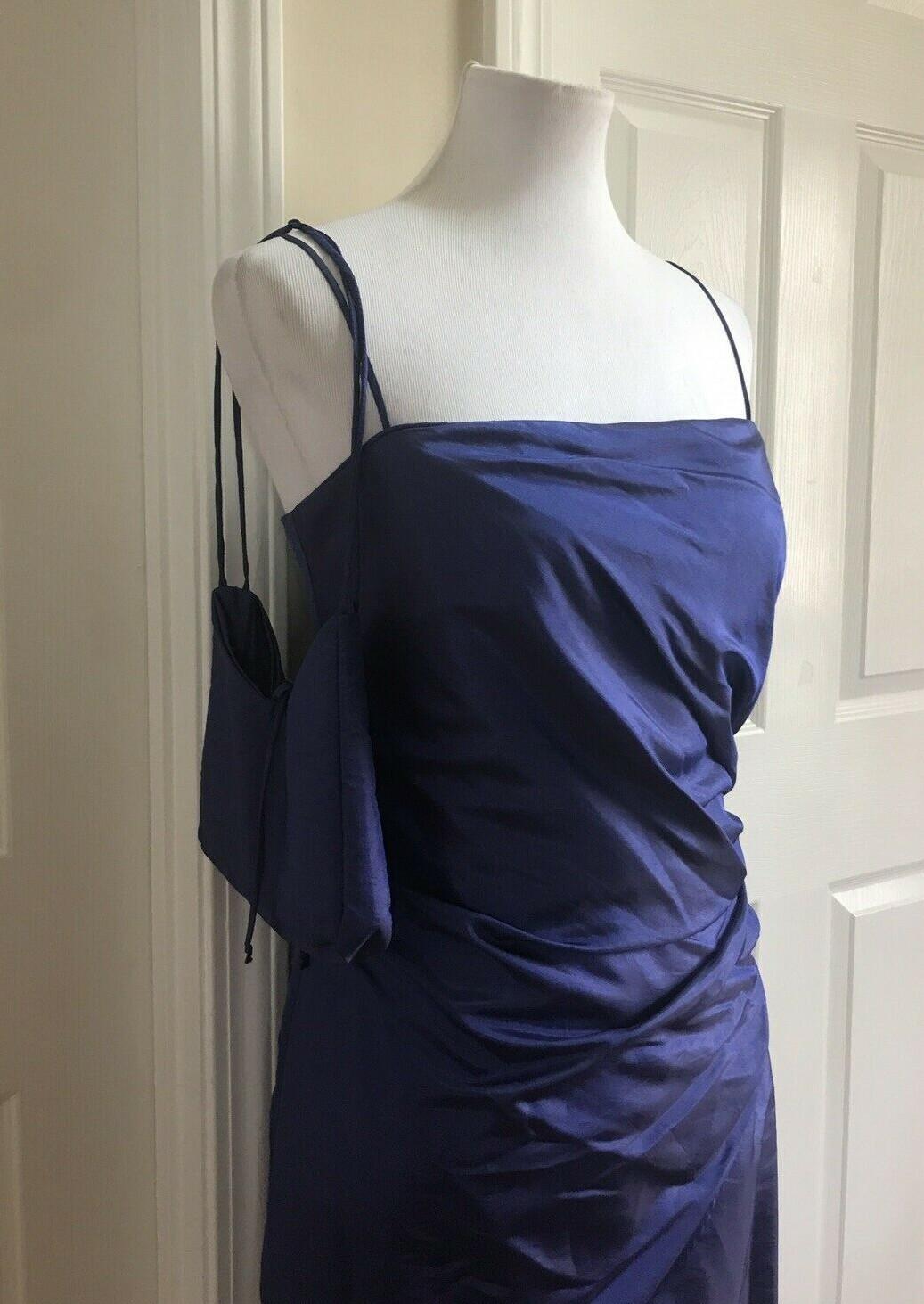 PATRA Women Sleeveless Long Full Length Purple Evening Dress Gown NWT Size 14