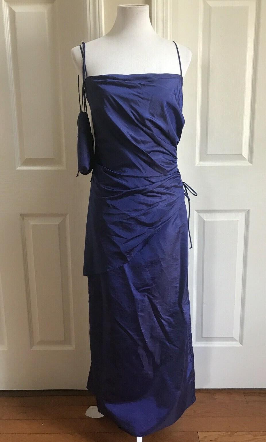 PATRA Women Sleeveless Long Full Length Purple Evening Dress Gown NWT Size 14