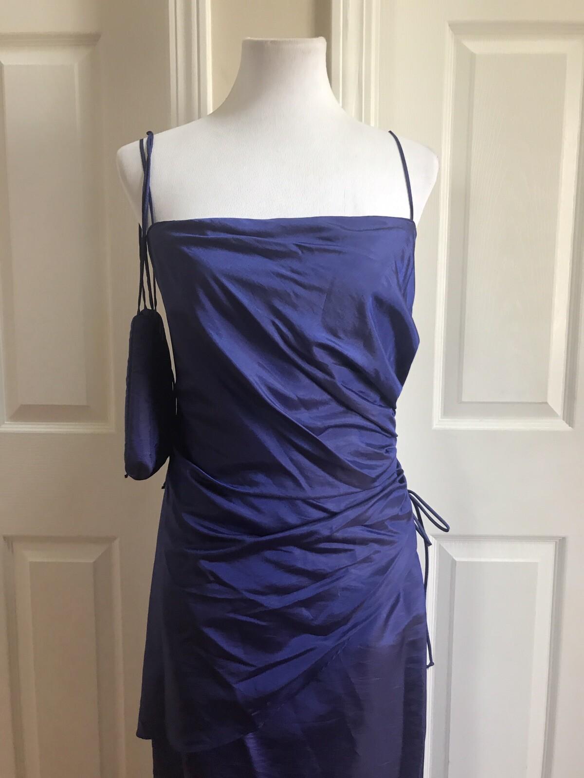 PATRA Women Sleeveless Long Full Length Purple Evening Dress Gown NWT Size 14