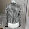 TAHARI Women 1PC Black White Polyester Wool Blend Lined Zip Up Blazer Size 4