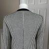 TAHARI Women 1PC Black White Polyester Wool Blend Lined Zip Up Blazer Size 4