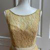 SIGNATURE ALFRED ANGELO Gold Belted Lace Cotton Backless Maxi Dress Size 8