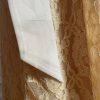 SIGNATURE ALFRED ANGELO Gold Belted Lace Cotton Backless Maxi Dress Size 8