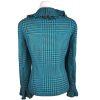 METROSTYLE 1PC Tweed Blue Black Ruffle Shawl Collar Blazer Jacket Size 6T