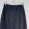 St John Collection Tight Knit Stretch Skirt Size 4 Black Pencil Quiet Luxury