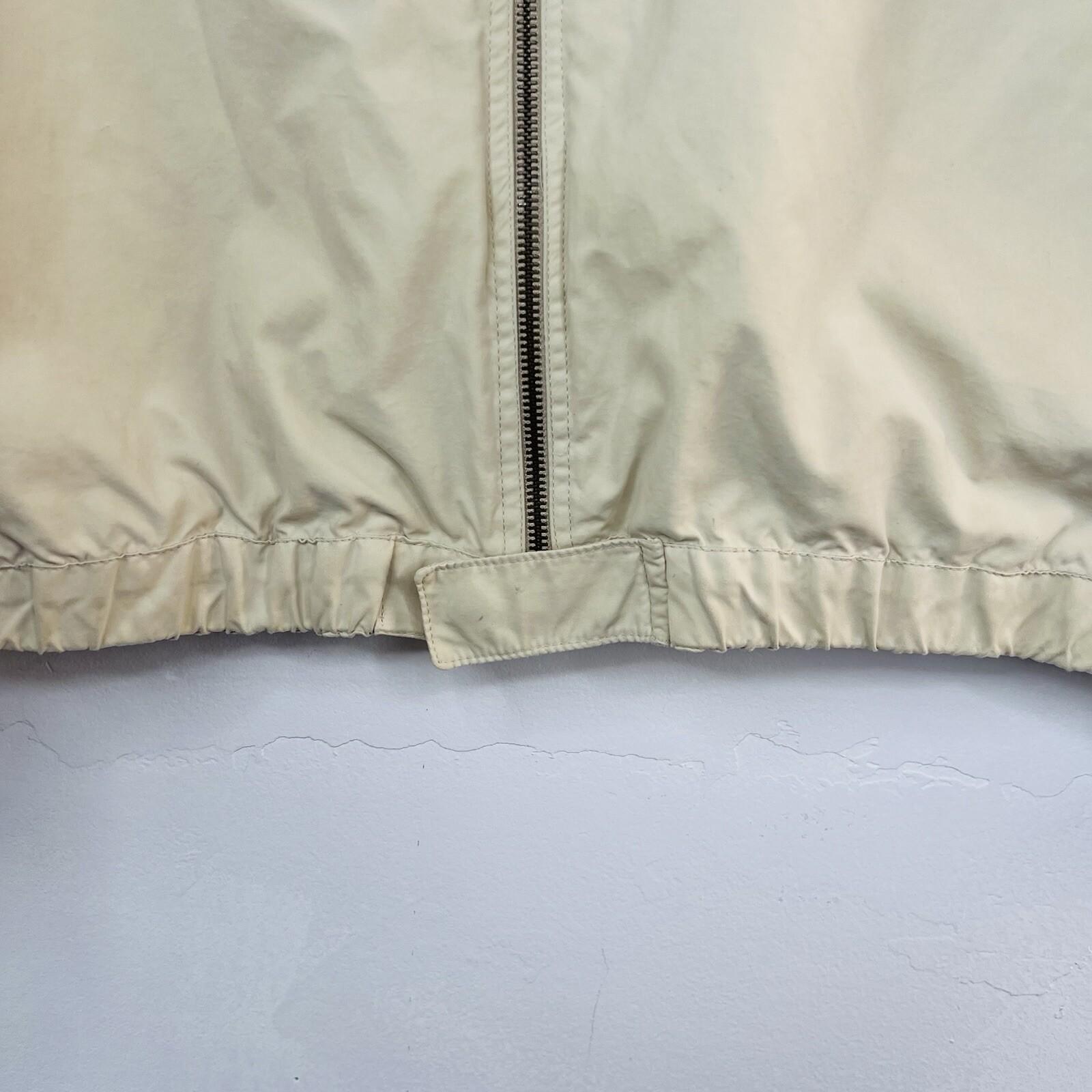 Giorgio Armani Le Collezioni Men Windbreaker Jacket Size 42 Beige Made In Italy