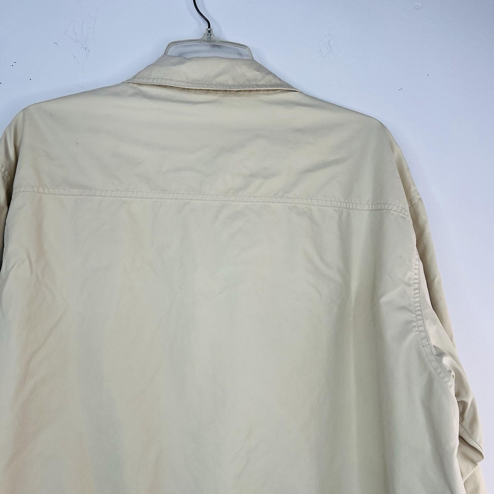 Giorgio Armani Le Collezioni Men Windbreaker Jacket Size 42 Beige Made In Italy