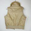 Pelle Moda Knoles & Carter Vtg Leather Puffer Vest L Faux Fur Collar Motorcycle