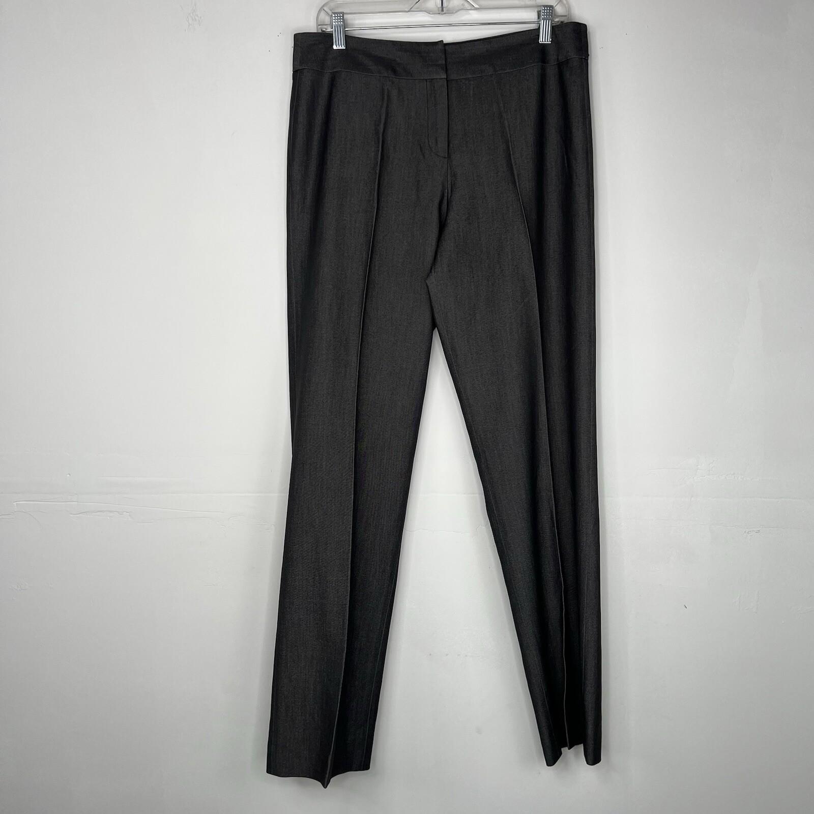 Sharagano Polyester Stretch Pant Suit Size 10 Gray Belted Double Breasted 2PC