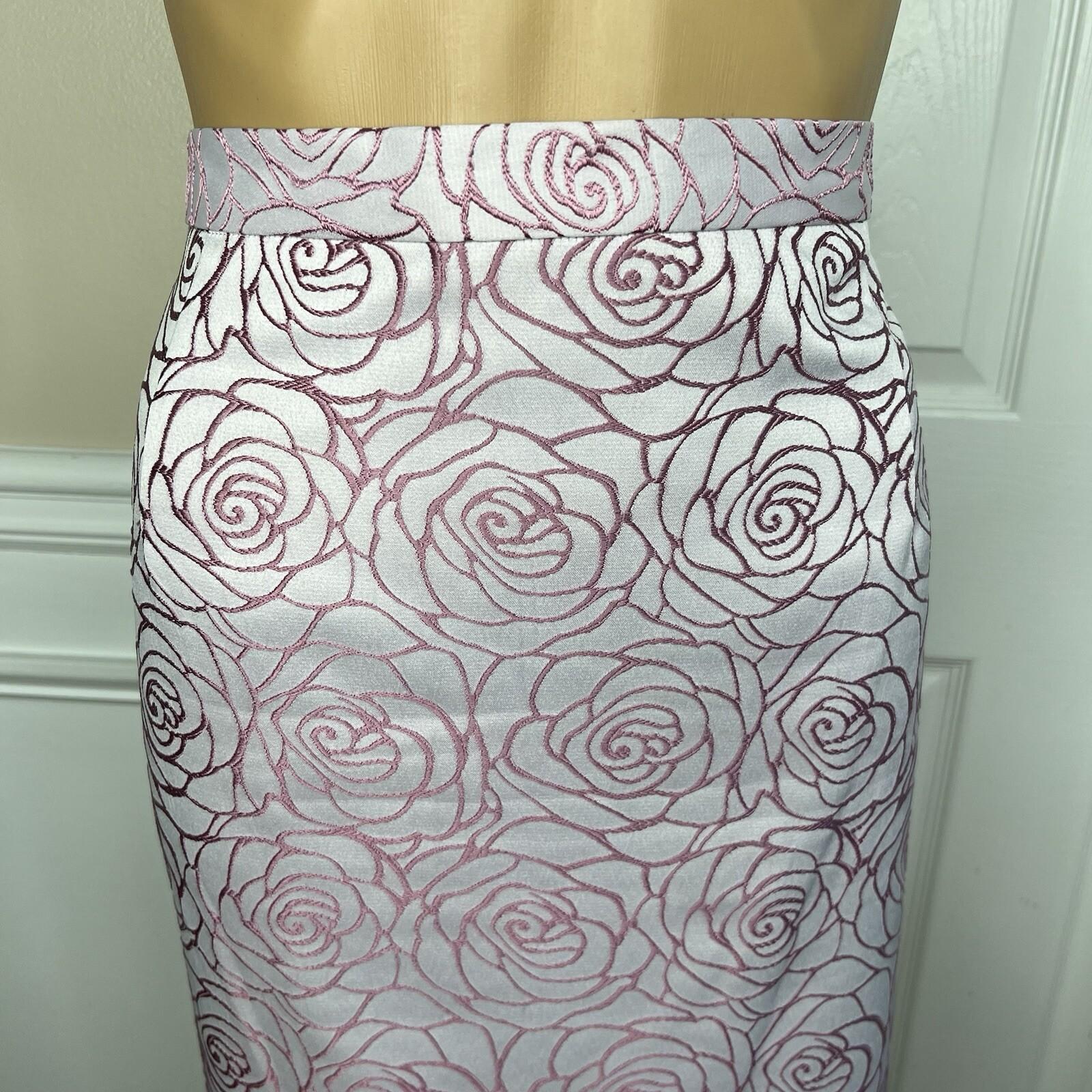 ASHRO Polyester Skirt Suit 16W  Light Purple Ruffle Bell Sleeve Collarless 2PC