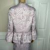 ASHRO Polyester Skirt Suit 16W  Light Purple Ruffle Bell Sleeve Collarless 2PC