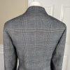 LARRY LEVINE 2PC Gray Striped Polyester Blend Stretch Pleated Skirt Suit Size 8