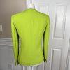 10-6852.jpg KASPER Women Lemon Green Open Front Polyester Lined Blazer Size 4