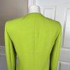 10-6853.jpg KASPER Women Lemon Green Open Front Polyester Lined Blazer Size 4