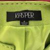 10-6854.jpg KASPER Women Lemon Green Open Front Polyester Lined Blazer Size 4