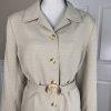 COLLECTIONS For LE SUIT 2PC Beige Polyester Belted Skirt (SZ 14) Suit (SZ 18)