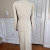 COLLECTIONS For LE SUIT 2PC Beige Polyester Belted Skirt (SZ 14) Suit (SZ 18)