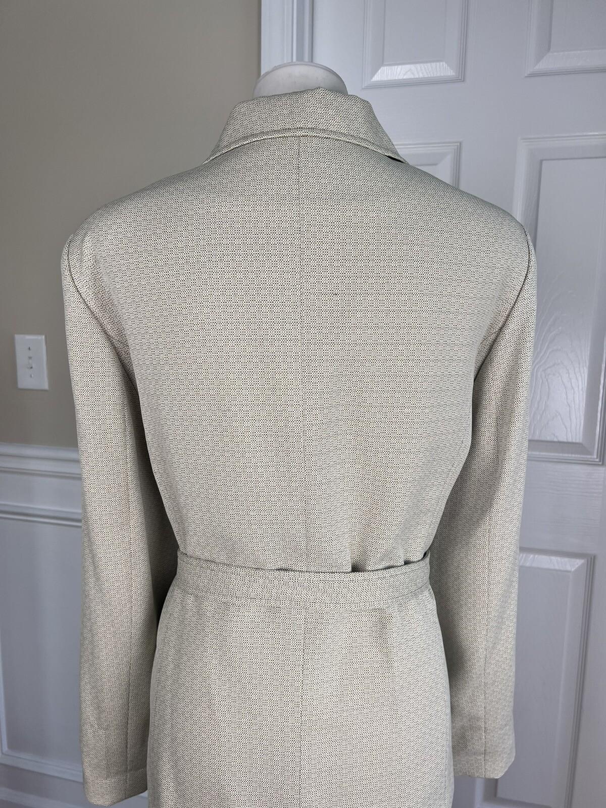 COLLECTIONS For LE SUIT 2PC Beige Polyester Belted Skirt (SZ 14) Suit (SZ 18)