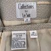 COLLECTIONS For LE SUIT 2PC Beige Polyester Belted Skirt (SZ 14) Suit (SZ 18)